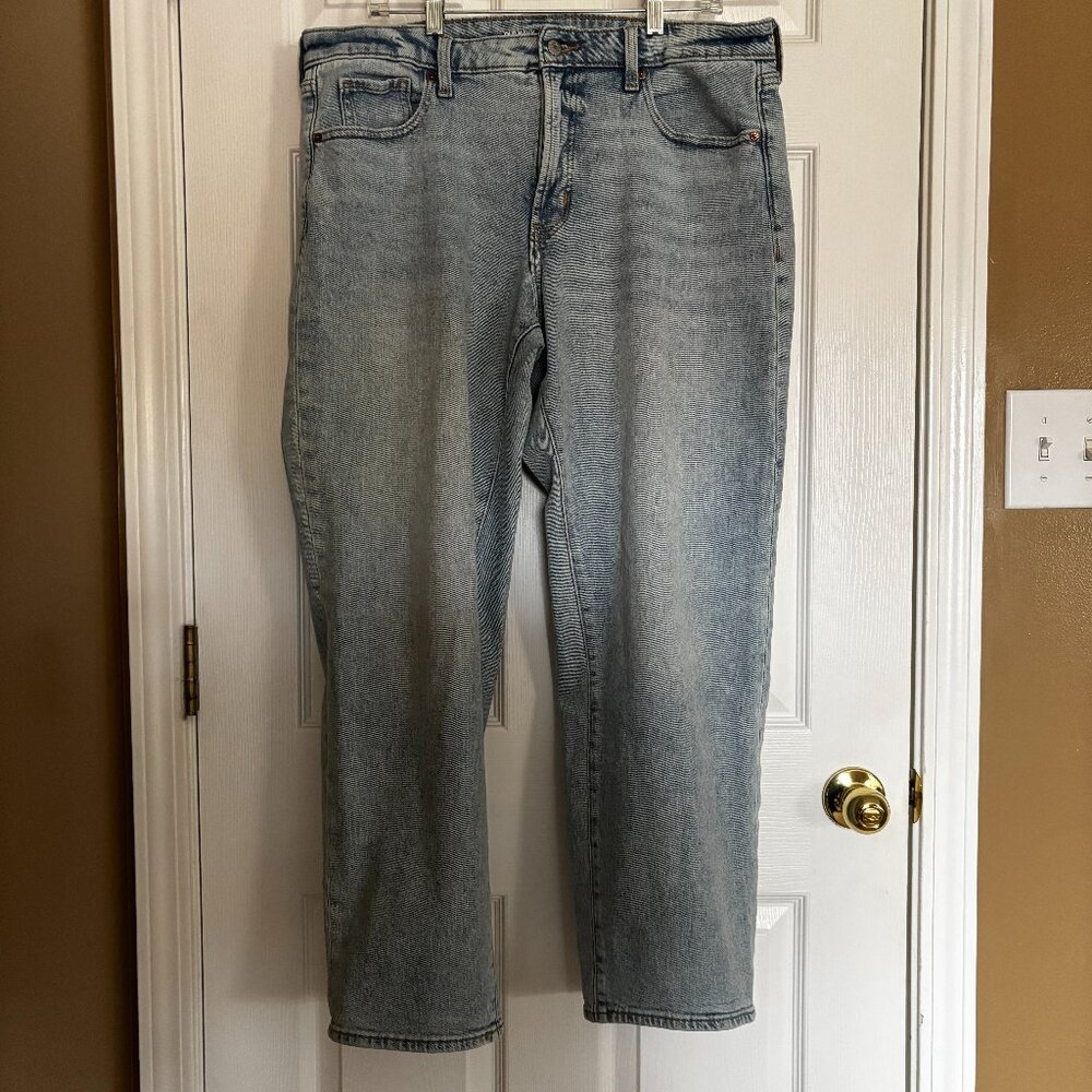 Old Navy OG Loose Jeans Sz 16 High Rise Light Wash Denim